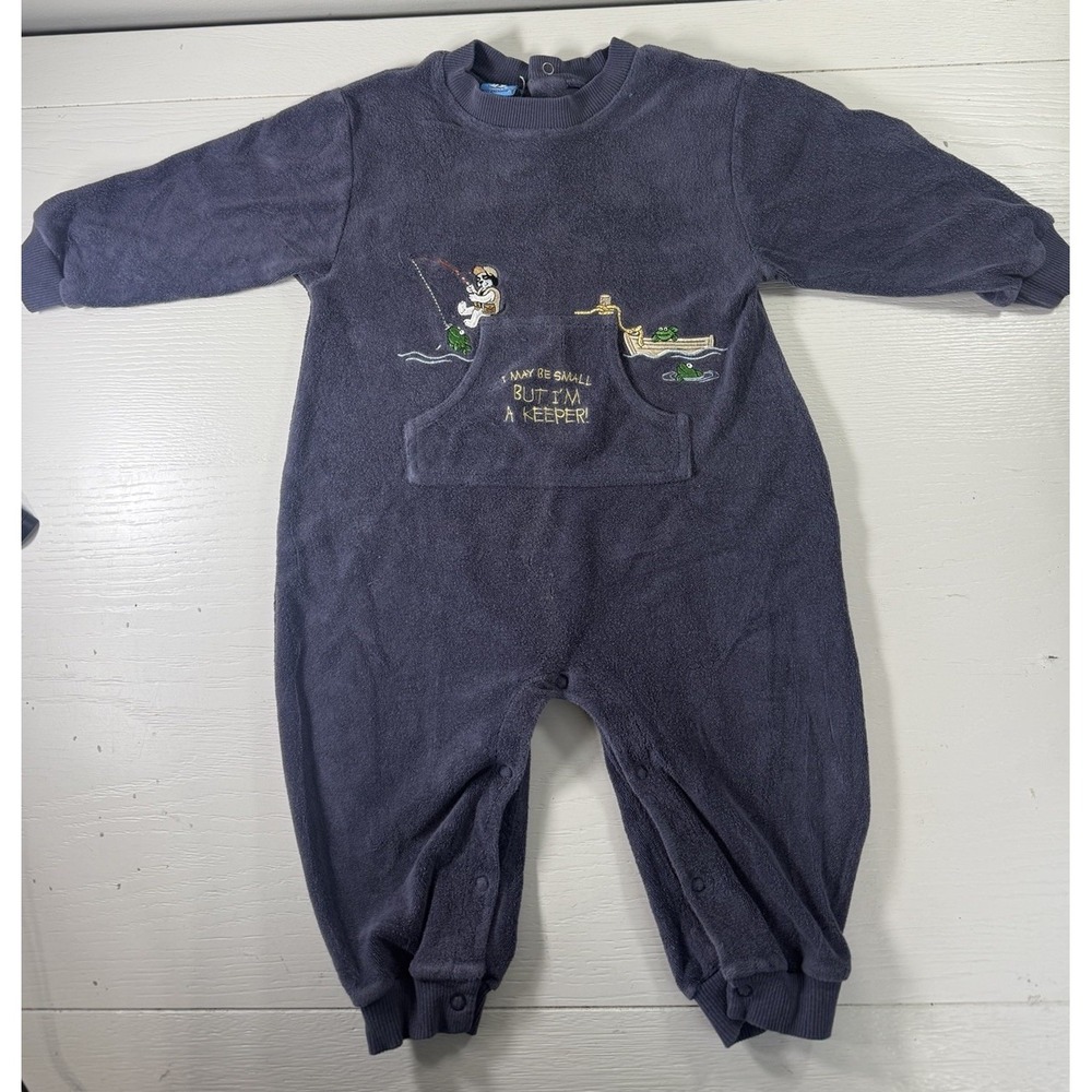 Little Big Dogs Vintage Baby Jumpsuit Romper 18-24M Embroidery One Piece Outfit